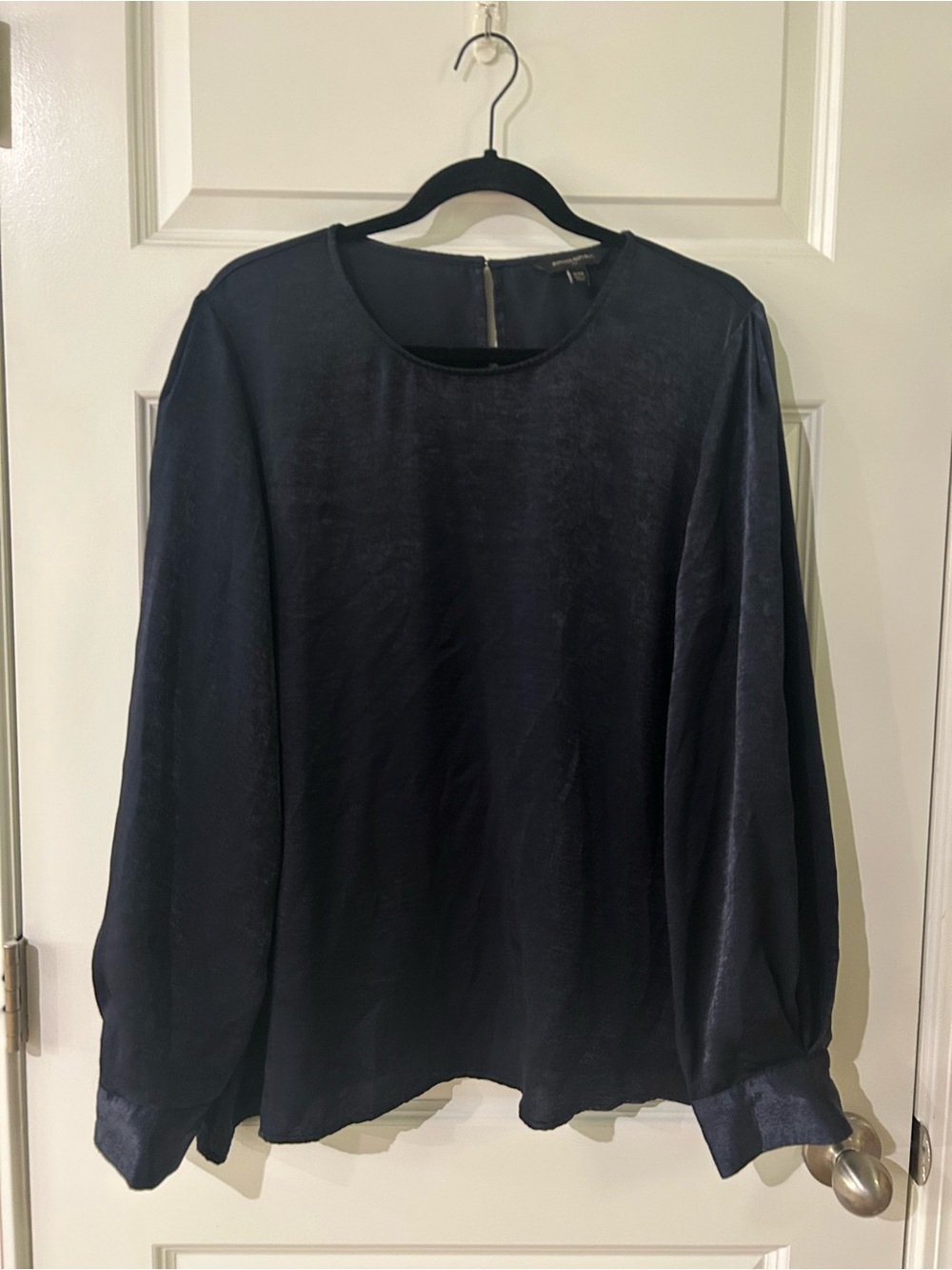 Banana Republic Navy Long-Sleeve Crewneck Shirt